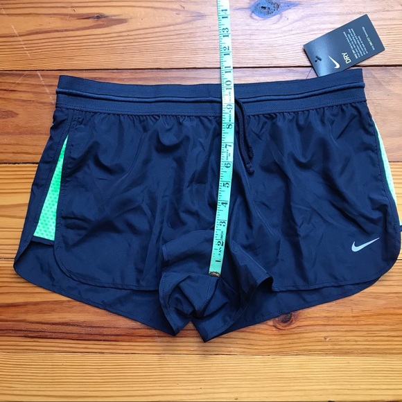 Nike Dri-Fit Navy Green Running Shorts, NWT, M - Picture 7 of 12
